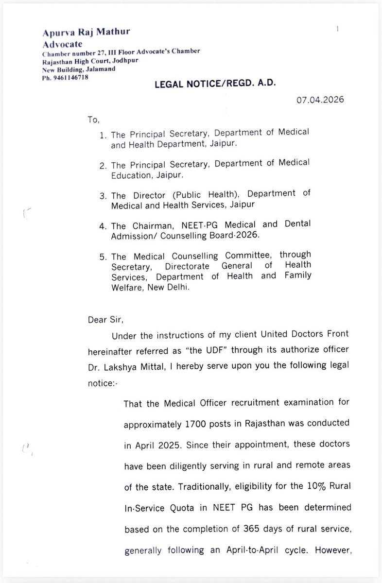 UNITED DOCTORS FRONT (UDF) tweet media