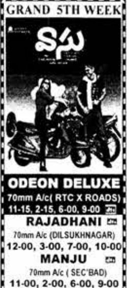 MoviesUpdatez's tweet photo. #24YearsForVaasu
Hyderabad,Odeon Deluxe 57 Days Run.
Replaced With #Adhrushtam
@VenkyMama @bhumikachawlat @Jharrisjayaraj @ksramarao45 @CCMediaEnt @actorbrahmaji #Trivikram
A Film by @AKarunakaran12 #Vaasu https://t.co/ehB0hT2jnV
