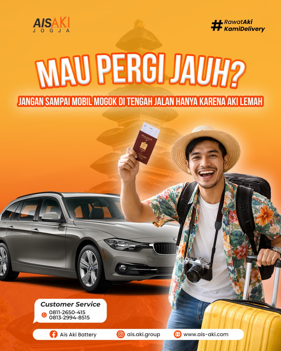 ais_aki_jogja's tweet image. Sebelum melakukan perjalanan jauh, pastikan kondisi mobil benar-benar siap agar perjalanan tetap aman dan nyaman. Salah satu hal yang
#AISAKIGroup #PromoTHR #TukarHematRamadan #AkiMobil #SolusiAki #InfoPromo #RamadanHemat #RawatAki
