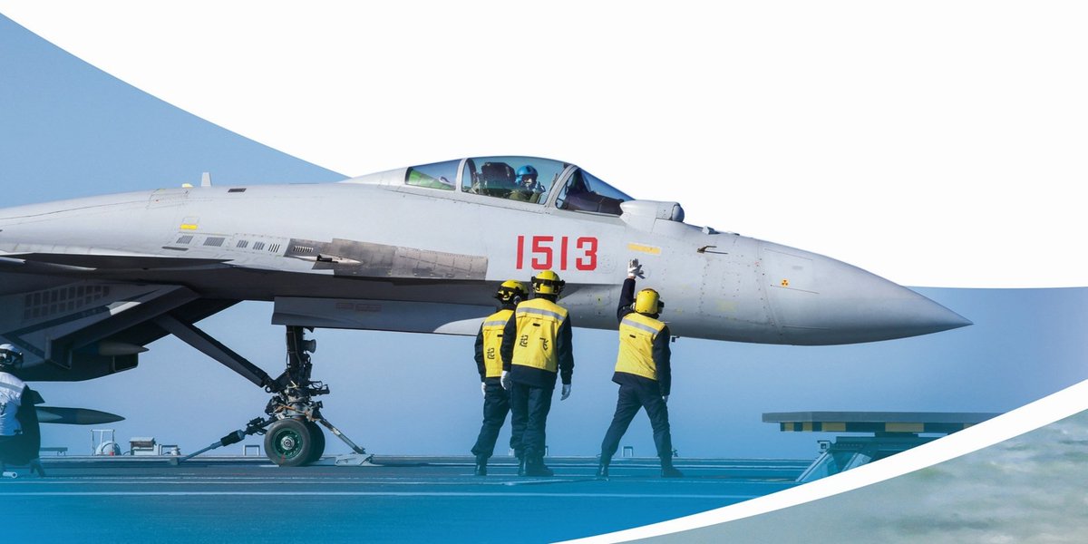 ChiSungTsi's tweet photo. @RupprechtDeino Have you seen this? A J-15T being catapulted with three PL-15(?)s. https://t.co/xWsl4Pzyfm