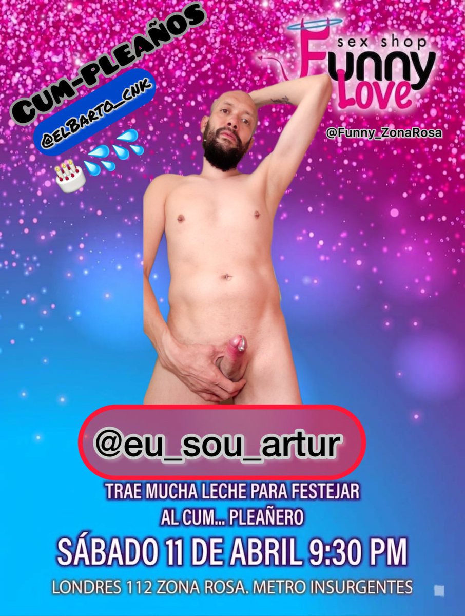 eu_sou_artur's tweet photo. ¿Ya tienes plan para este sábado? 😈

Yo estaré festejando el cum-pleaños de mi querido @ElBarto_CNK en @Funny_ZonaRosa 🥵🥵

Caéle para darle un rico abrazo o algo más al cum-pleañero 😉 https://t.co/sHWKmMit94