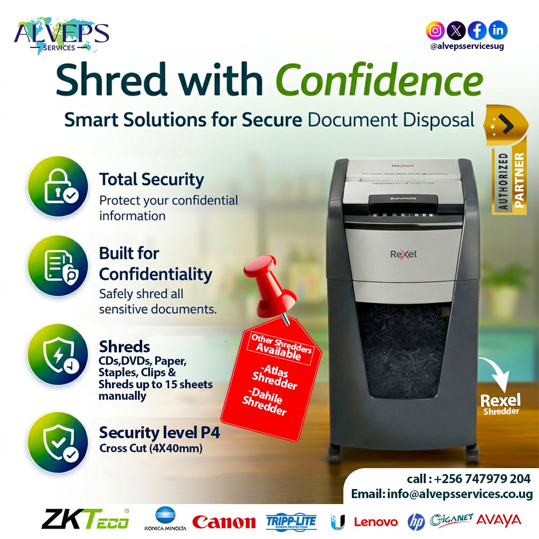 Alvepsservices's tweet photo. 🔒 Shred with confidence.
🛡️ Secure, fast P4 protection for sensitive documents.
#DataSecurity #Shredding #OfficeSolutions https://t.co/myNl2IPGBD