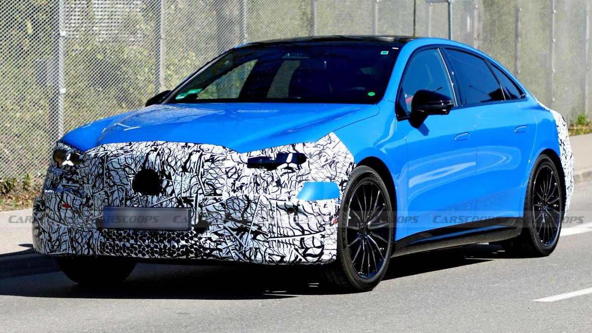 Carscoop's tweet image. Mercedes’ Electric C-Class EQ Is Running Out Of Camouflage #car #auto #cars carscoops.com/2026/04/merced…
