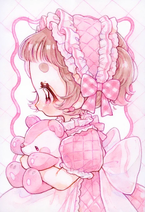 #凍結祭りでフォロワー減ったから自己紹介して逆に増やす 水彩で可愛い女の子を描いてます