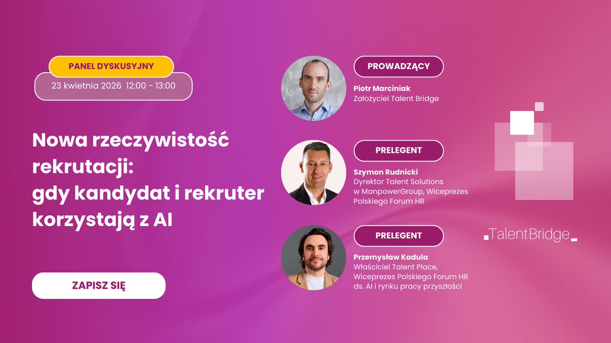 AI w rekrutacji nie jest już eksperymentem ani modnym dodatkiem. To realna zmiana, która dzieje się tu i teraz - po obu stronach procesu.

bit.ly/4v9RX6u