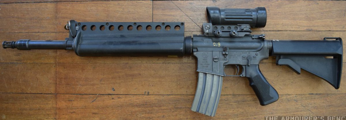 hadalanolantis's tweet image. 古い話題ですが…
COLT ACR rifleについて詳しい人いますか～

3Dプリントで再現していますが、赤い矢印が何の機能があるのかわかりません、ガスブロックに付いているリングです。
スリングスイベル？
それとも何か他の機能がある？(・_・?)

#COLT
#ACR
#ACRproject