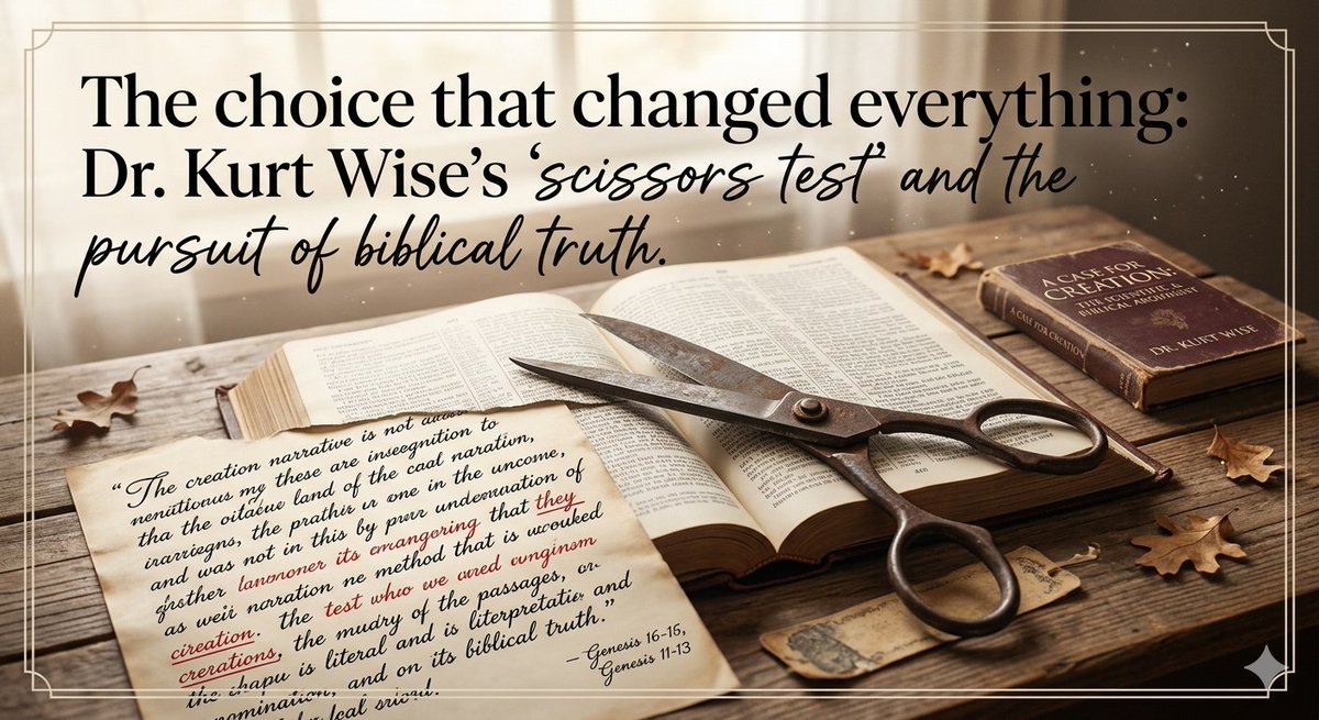 sister_su's tweet photo. A Harvard PhD, a pair of scissors, and a choice. ✂️📖
Meet the scientist who chose the Word over the world.
Read more: https://t.co/jxI1qielNc
#CreationScience #Faith #DrKurtWise https://t.co/1TuC1AjEc8