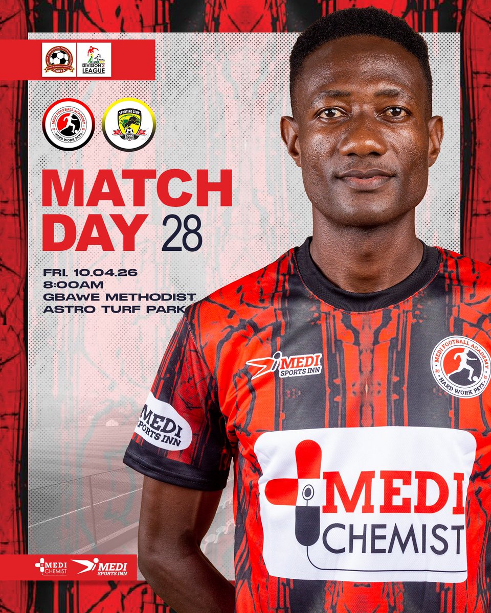 IT’S MATCHDAY!… ⚽❤️🤍🖤 
.
#medifootballacademy #matchday #matchfixtures #FootballDreams #meditation #newera #MallamGbawe
