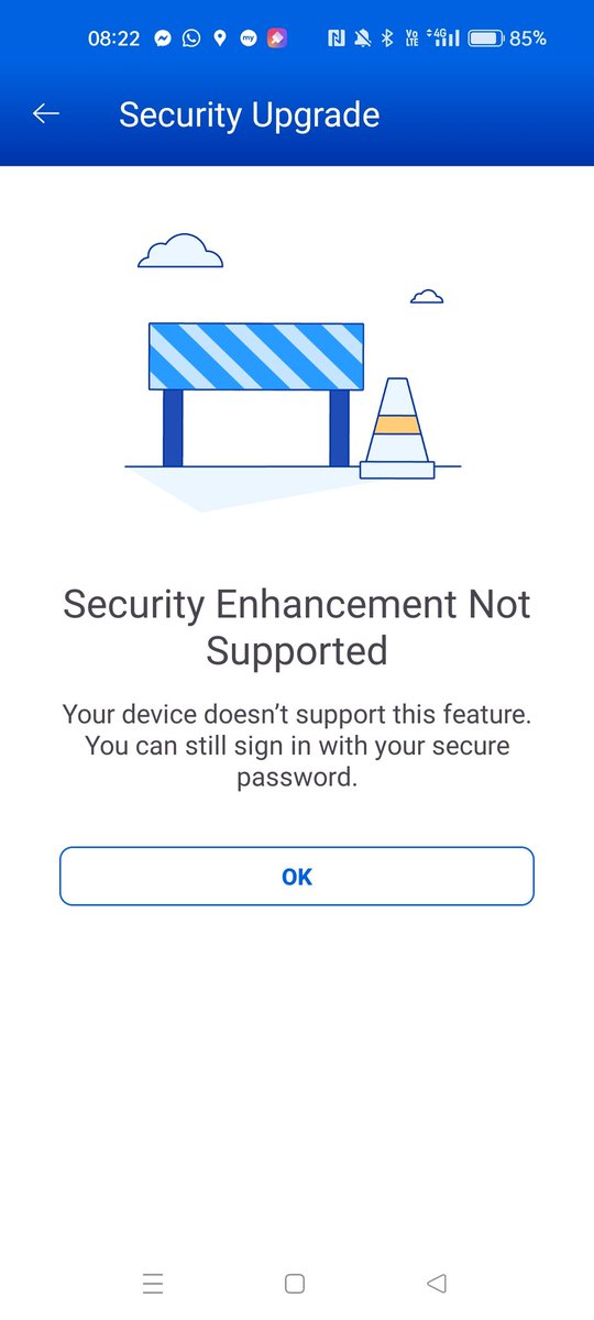 Gaenor74's tweet photo. @StandardBankZA I am unable to log into my app this morning, I keep getting this message. Please assist urgently. https://t.co/1kHmyFwIEb