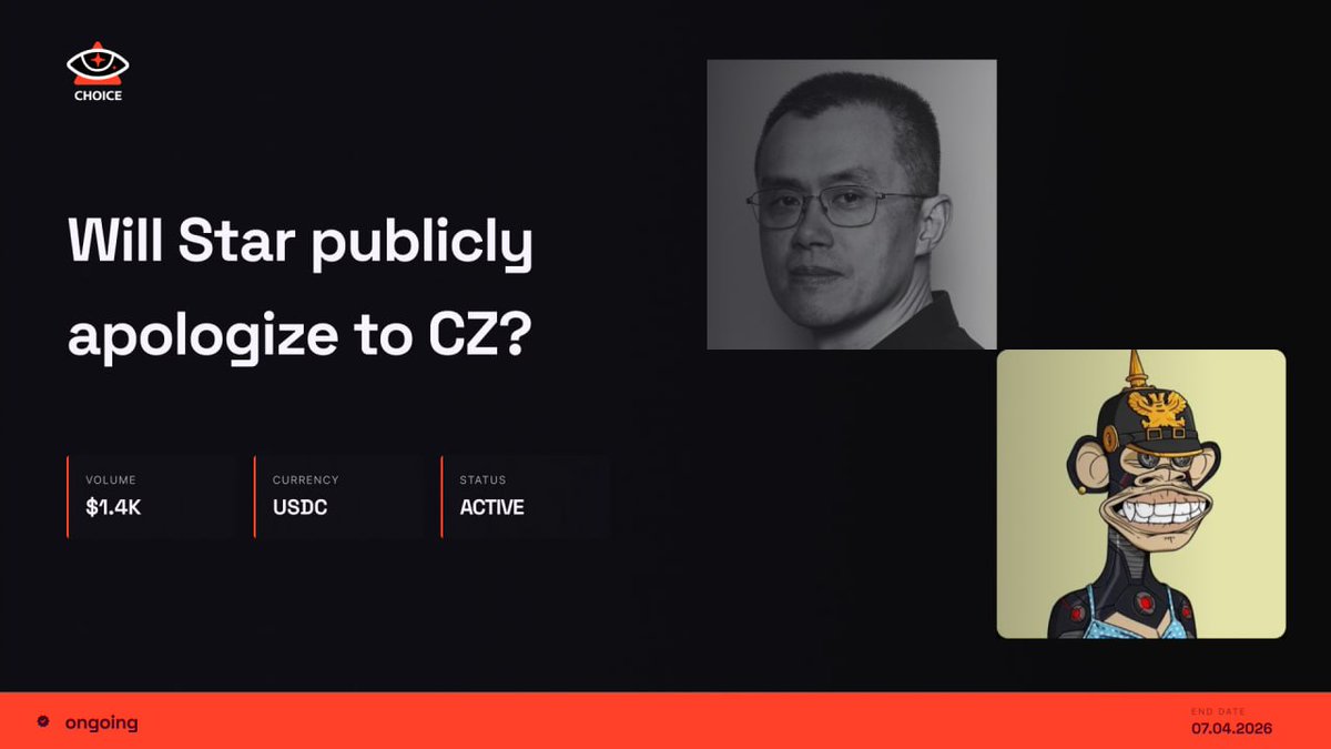 choice_markets's tweet photo. Will Star publicly apologize to CZ?

Install Choice Markets In Chrome Store👇
https://t.co/TyK3rhIcKu https://t.co/2UG4zrhJhe