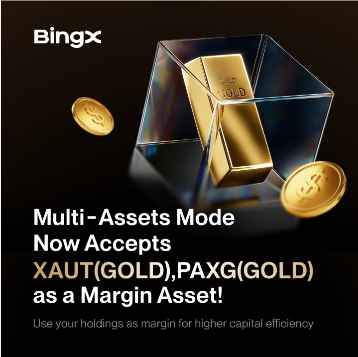 Crypt_Mancer's tweet image. Was exploring and noticed you can now use tokenized gold as margin on BingX.

Instead of holding XAUT or PAXG doing nothing, you can use it to trade futures. That flexibility is different.

Feels like one of those upgrades that makes trading more efficient.
#BingX #Trading