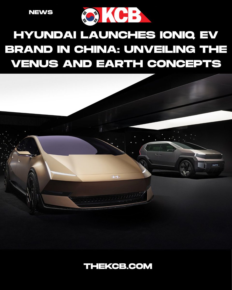 KoreanCarBlog's tweet photo. @HyundaiWorldwide launched #IONIQ brand in China along with two new concepts, the #venusconcept (a sedan) and #earth concept (an SUV). Read the full details at https://t.co/GQu4v1ev1g https://t.co/3guB5lHB1j
