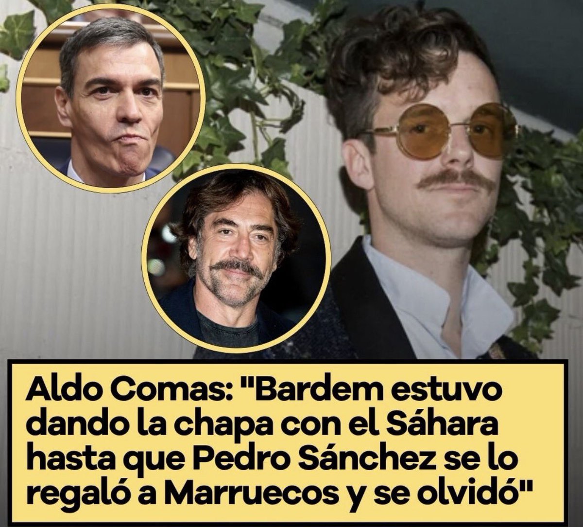 “Bardem estuvo dando la chapa con el Sáhara hasta que Pedro Sánchez se lo regaló a Marruecos y se le olvidó”