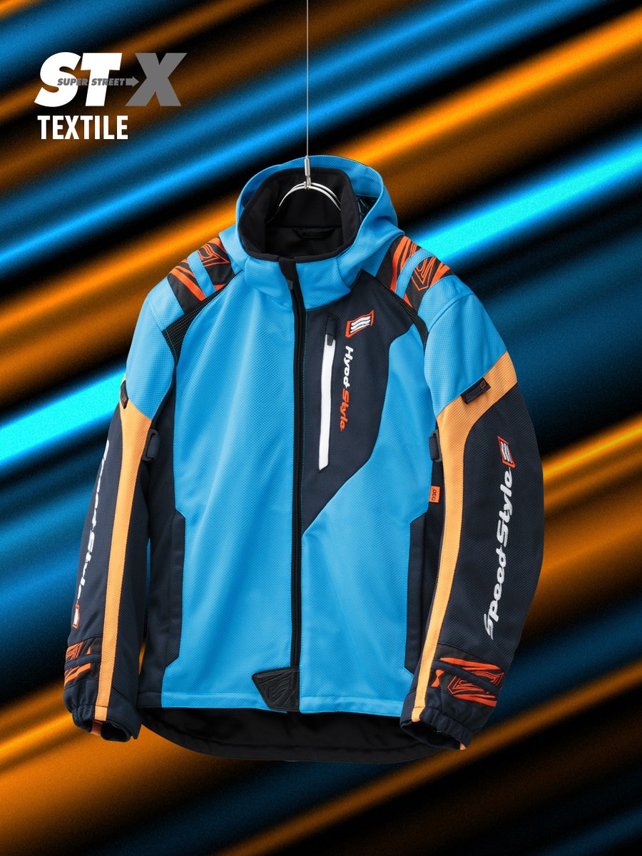 ST-X SPEED PARKA D3O®はフロントにアシンメトリーデザインを採用し