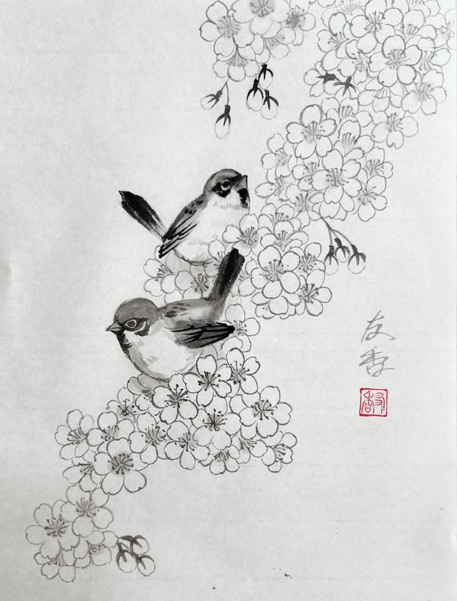 水墨画 風景 日本 大型188cm 山水画 掛け軸 共箱あり 水墨画 日本画