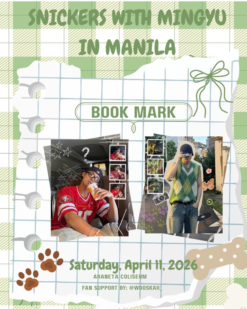 Mingyu Book Mark~
#SNICKERSwithMINGYU 
— fan support by <a href="/wooskaii_/">Killa</a> 

 ☘︎ 1:1 only | limited qty only~
 ☘︎ open for onsite trade