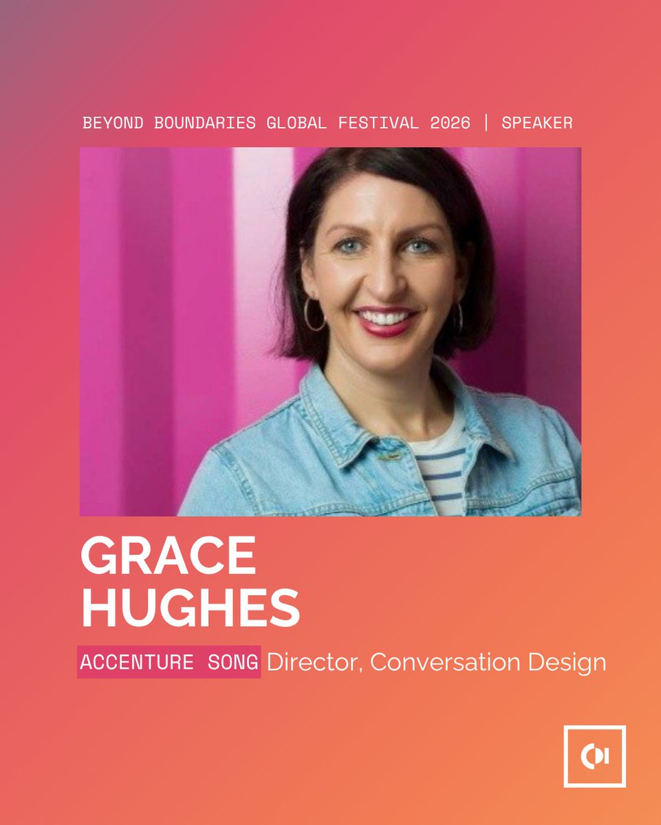 CDInstitute_'s tweet photo. Conversation Design Director at Accenture Song. Nearly a decade leading CxD and content design across European enterprise clients from Accenture's R&amp;D hub in Dublin. Grace Hughes joins #BBB26 Barcelona. April 28-30.
Register: https://t.co/Lm2D1vjkdp https://t.co/nyrfSg5V81