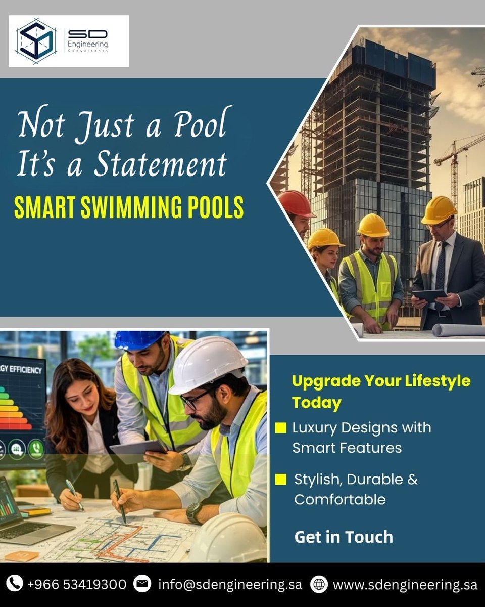 SD__Engineering's tweet image. Not just a pool… it’s a statement.
Upgrade your lifestyle with smart swimming pools designed for luxury, comfort, and innovation.
🌐 Visit: sdengineering.sa
#SmartPools #LuxuryLiving #ModernDesign #EngineeringExcellence #PoolDesign #SmartLiving
