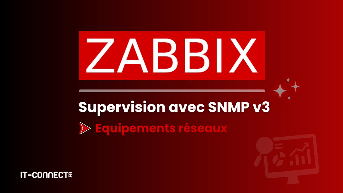 ITConnect_fr's tweet image. 🔥 𝗭𝗮𝗯𝗯𝗶𝘅 𝘅 𝗦𝗡𝗠𝗣𝘃𝟯

Focus sur l'utilisation du SNMP v3 pour le monitoring d'équipements réseau.
☑️ Polling SNMP
☑️ Traps SNMP

Le tutoriel par ici 👇 
- it-connect.fr/tuto-zabbix-su… 

#zabbix #monitoring #supervision #snmp