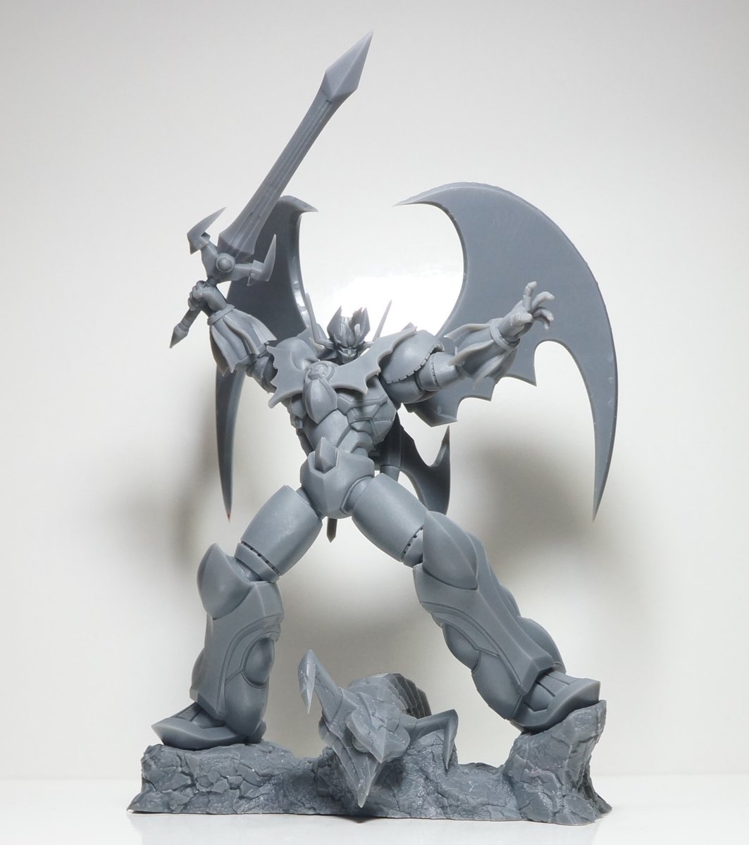 top_fuchi's tweet photo. 界シリーズ「RE マジンカイザー ver.1999」4月20日より通販開始いたします！

3Dプリンター出力品レジンキット
全高138㎜、頭頂高95㎜、全幅90㎜
パーツ数9点
価格7,000円(税別）
https://t.co/4m7byrNnln

※通販カートは4月20日にオープンいたします。

よろしくお願いいたします！ https://t.co/o57BsaCuZg