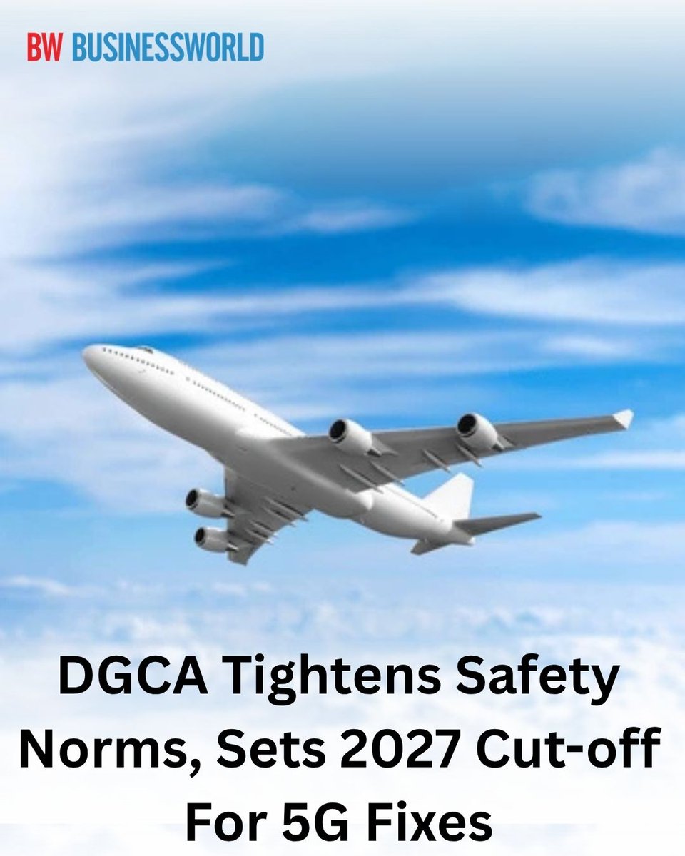 BWBusinessworld's tweet image. Airlines asked to retrofit altimeters as regulator balances aviation safety with expanding telecom networks

Read more: businessworld.in/article/dgca-t…

@anuragbatrayo | @NFWarsia | Tanvie Ahuja

#DGCA #AviationSafety #5G #IndiaAviation #Telecom #FlightSafety #PolicyUpdate #IndiaInc