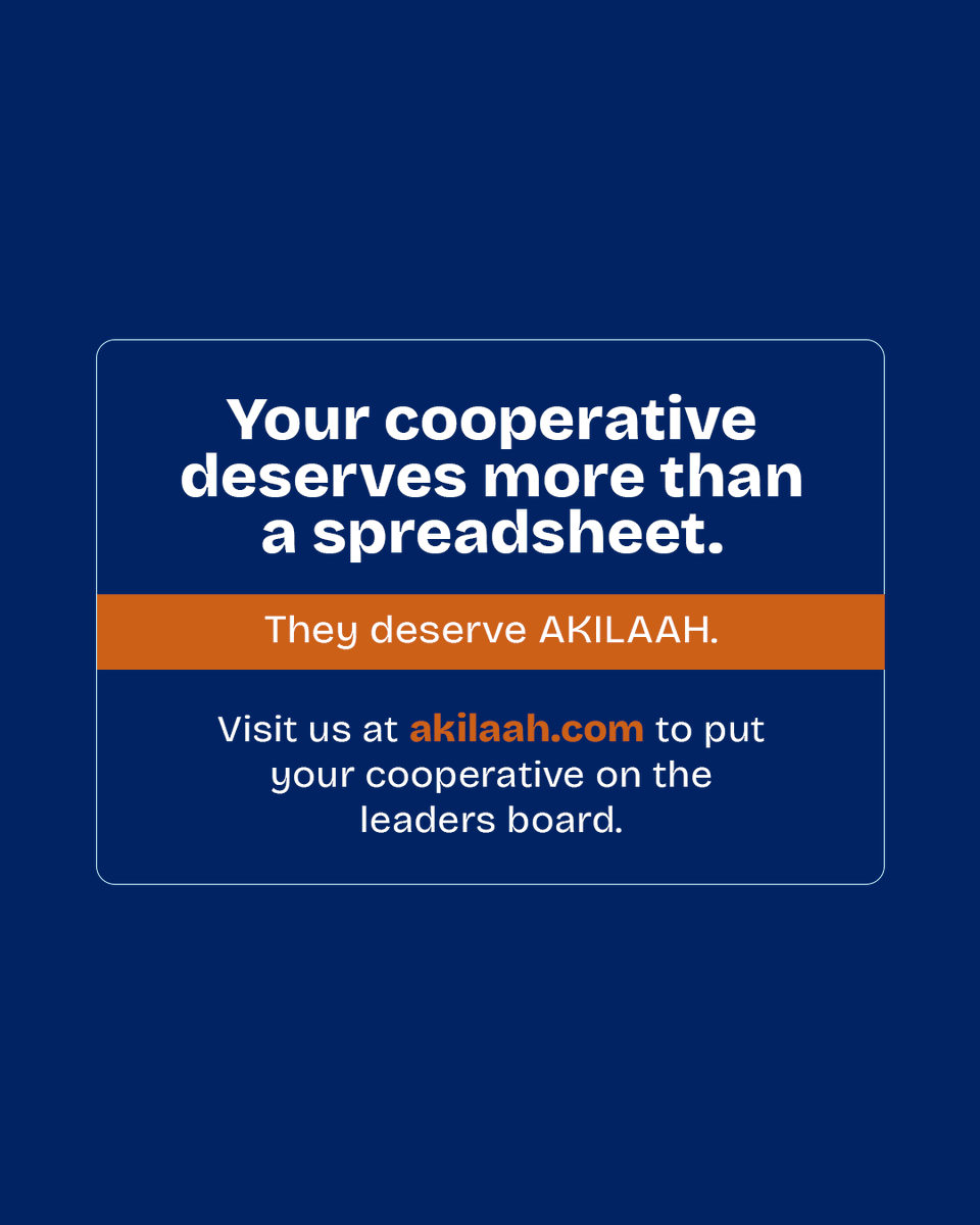 akilaahsolution's tweet photo. #akilaahsolutions #CooperativeLife #CooperativeGrowth #financialinclusion #DigitalUpgrade https://t.co/ozNMPnjSOz