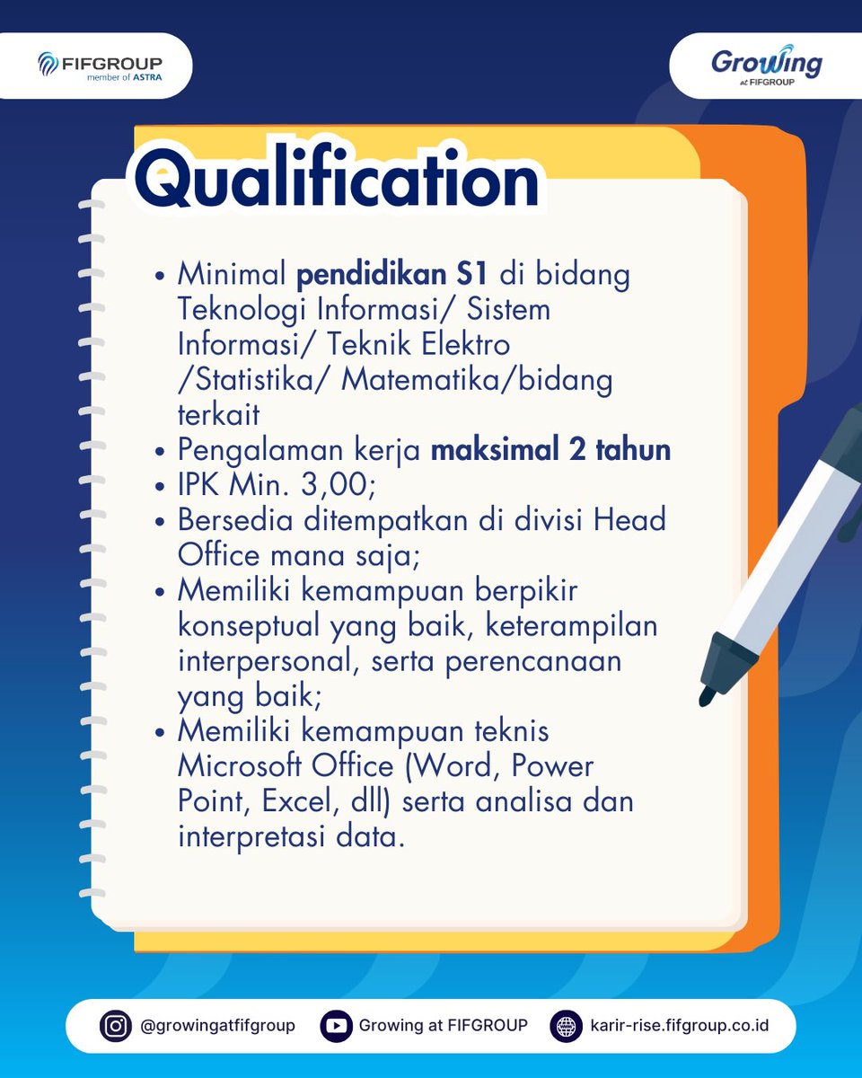 karirfess's tweet image. FIF Group is hiring!

- MT Data &amp;amp; Technology