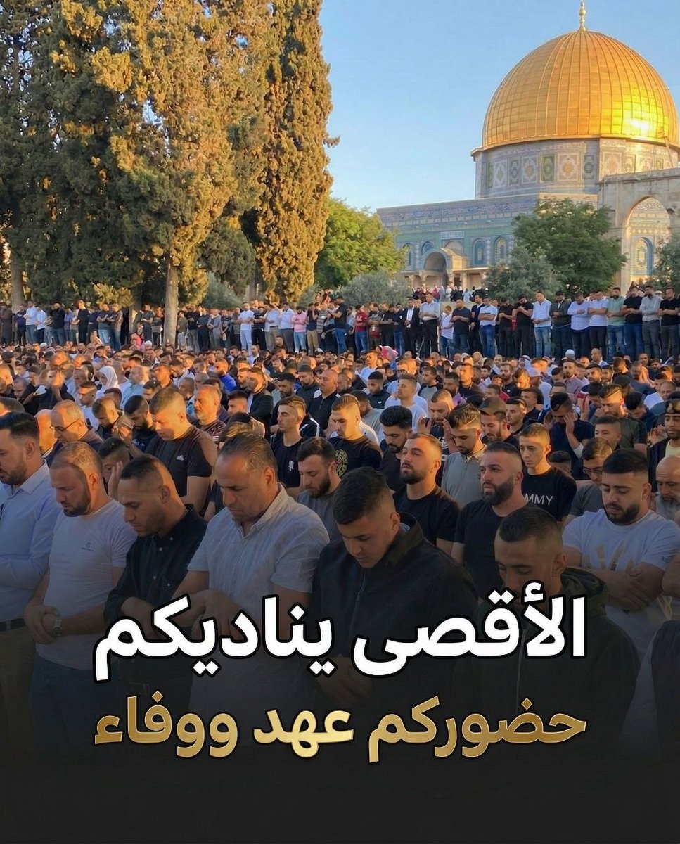 يوم الجمعة.. يوم الرباط والصمود!؛ لنؤكد للعالم أن القدس ليست للبيع، وأن شعبنا حارسها الأبدي.

#جمعة_الرباط