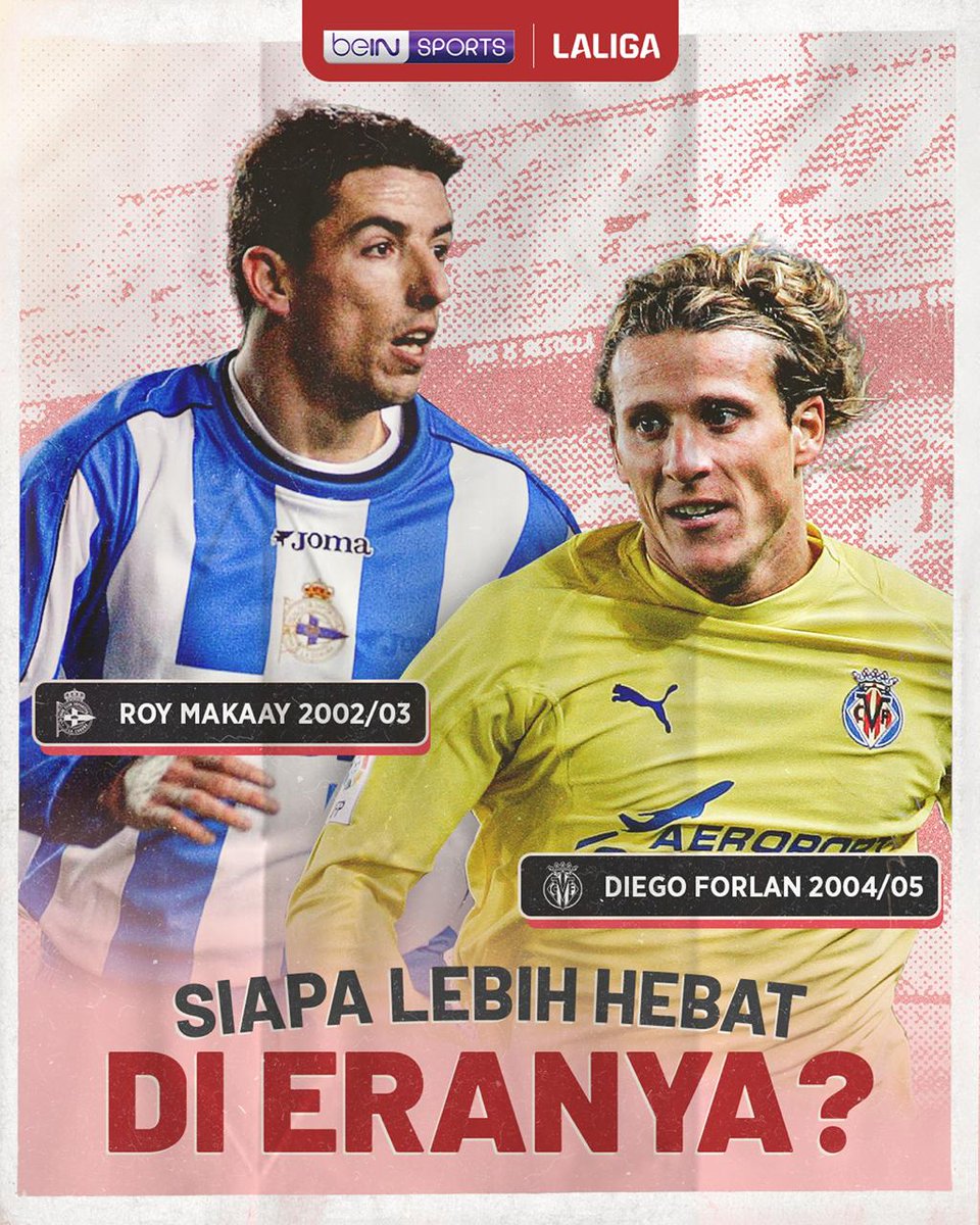 beINSPORTSid's tweet photo. Memanggil kalian yang udah cukup berumur! Pada masanya diawal 2000-an siapa dari kedua striker ini lebih jago??
Pekan spesial #LALIGARETRO hadir sepanjang weekend. Tonton para tim LaLiga mainkan pertandingan dengan jersey "lawas" mereka masing-masing!
#beINLaLiga #RetroMatchday https://t.co/LBB5uX5eih