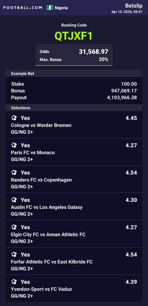 QTJXF1

7/7
Also flex 4✅
Goodluck