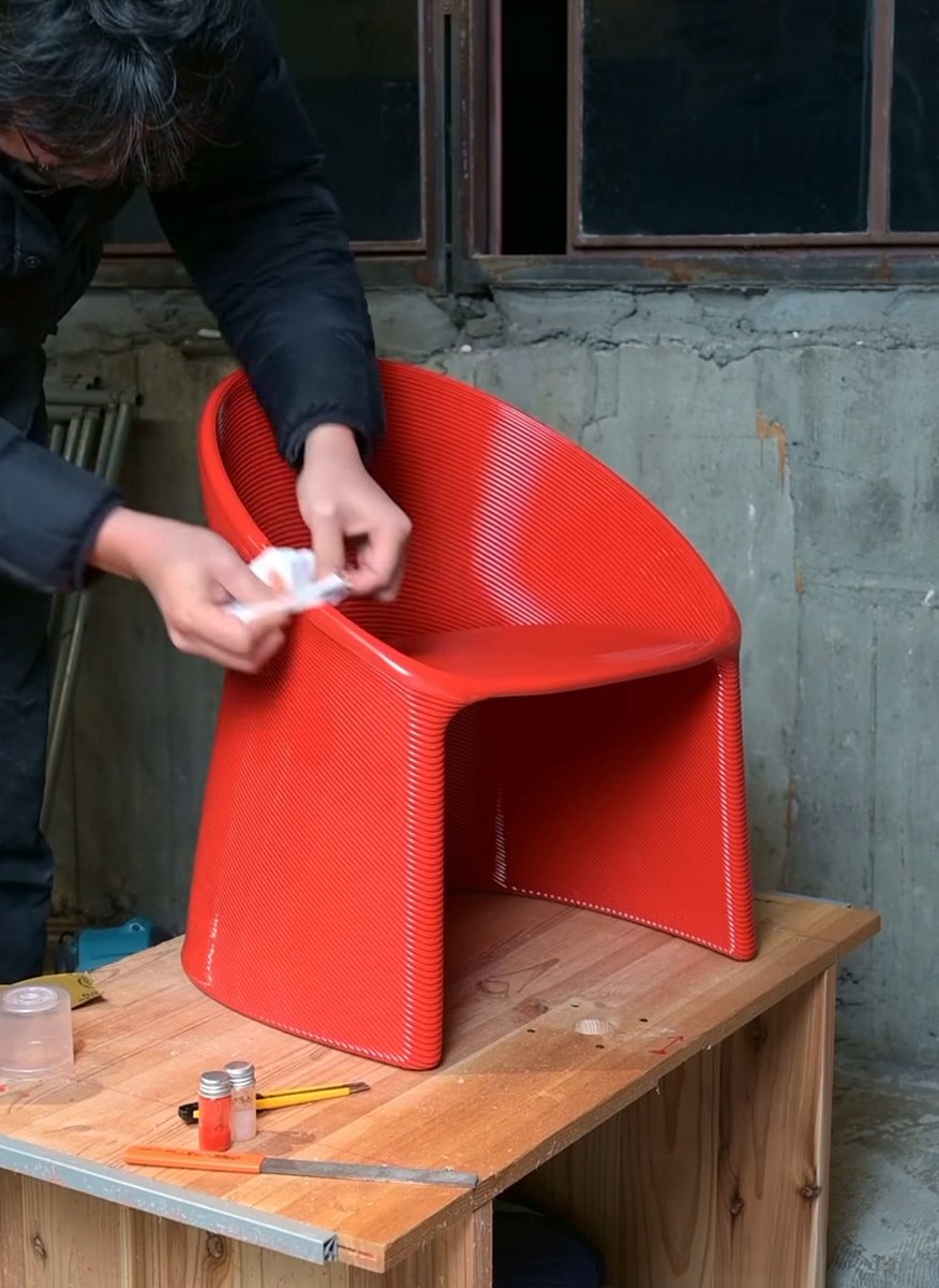 boxcardavid's tweet image. Behind the scenes of that gorgeous 3d printed Japanese chair