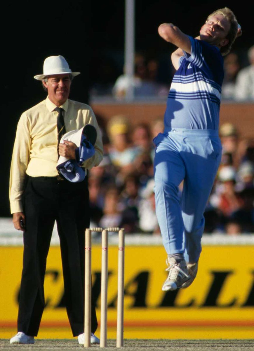 CaughtAtPoint's tweet image. Graham Dilley in delivery stride at WACA #Perth 
#Australia #England #Cricket