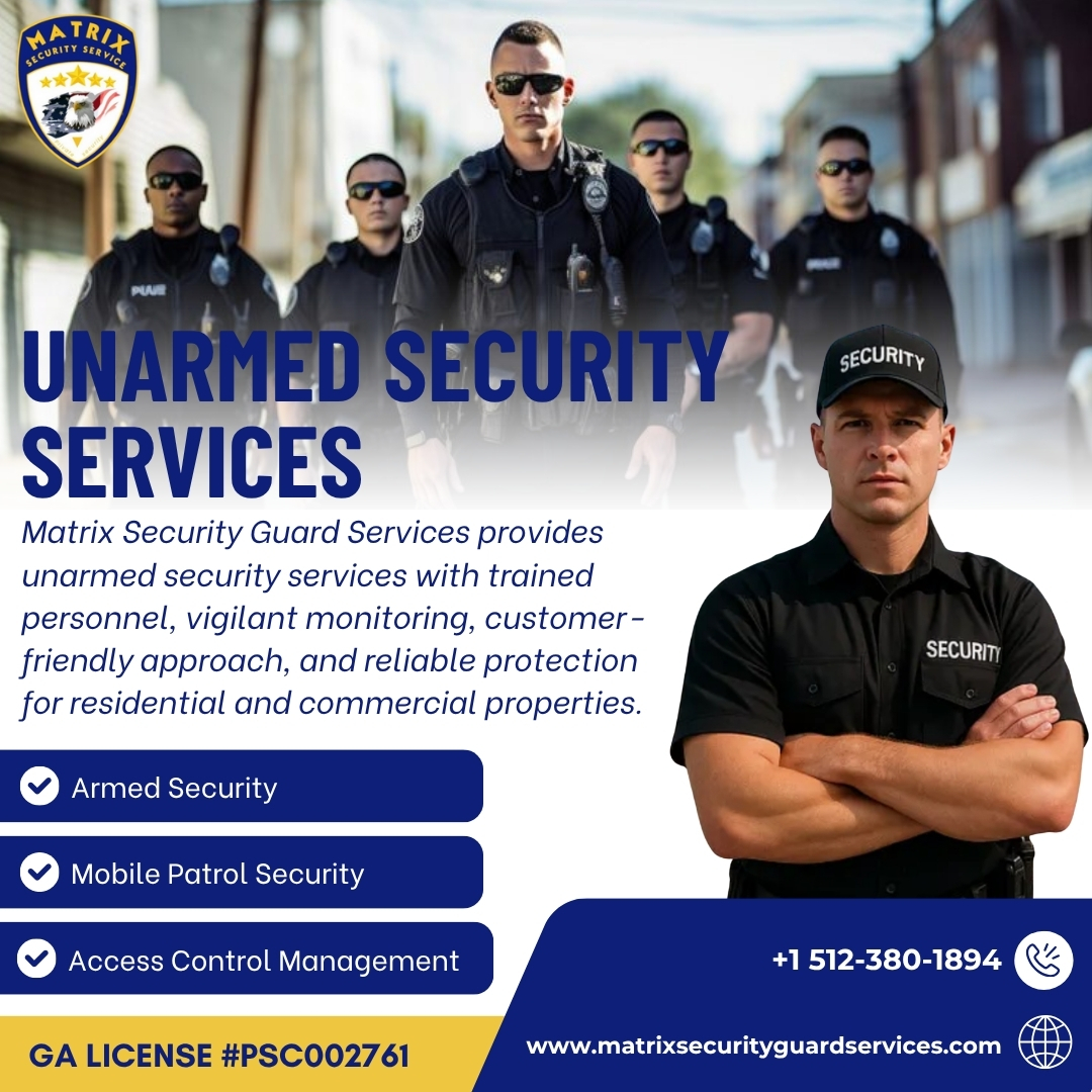 matrix_guard's tweet image. 🛡️👮 Unarmed Security Services – Visible Protection You Can Trust 👮🛡️

📞 +1 512-380-1894
📧 info@matrixsecurityguardservices.com
🌐 matrixsecurityguardservices.com

#UnarmedSecurity #SecurityServices #SecurityGuardServices #ProfessionalSecurity #SafetyFirst #PrivateSecurity