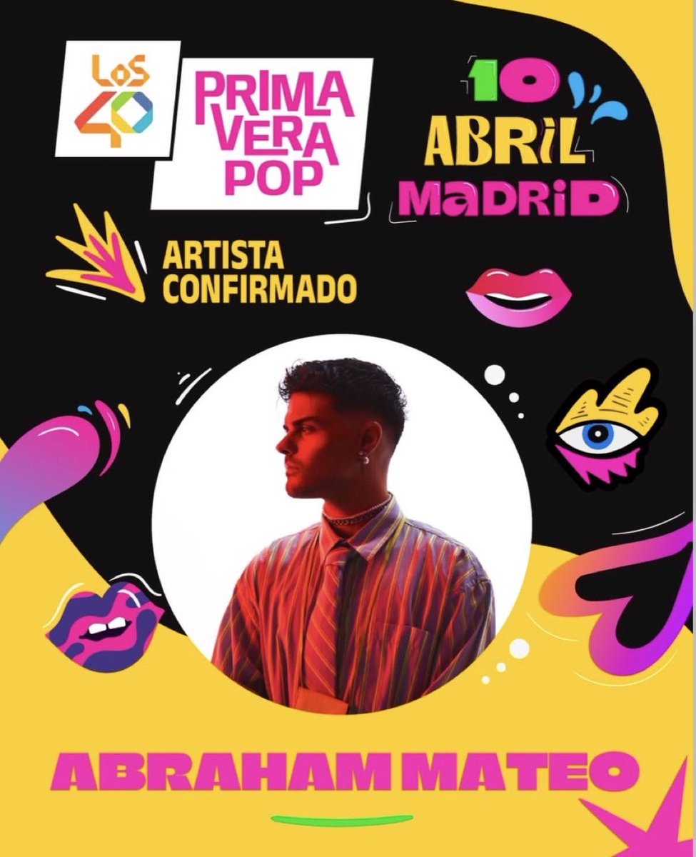 Już dzisiaj <a href="/AbrahamMateo/">Abraham Mateo</a> będzie częścią #Los40PrimaveraPopMadrid 
Festiwal zacznie się od 20, występ można będzie obejrzeć pod transmisją na YouTube: m.youtube.com/watch?v=U1v3oa…