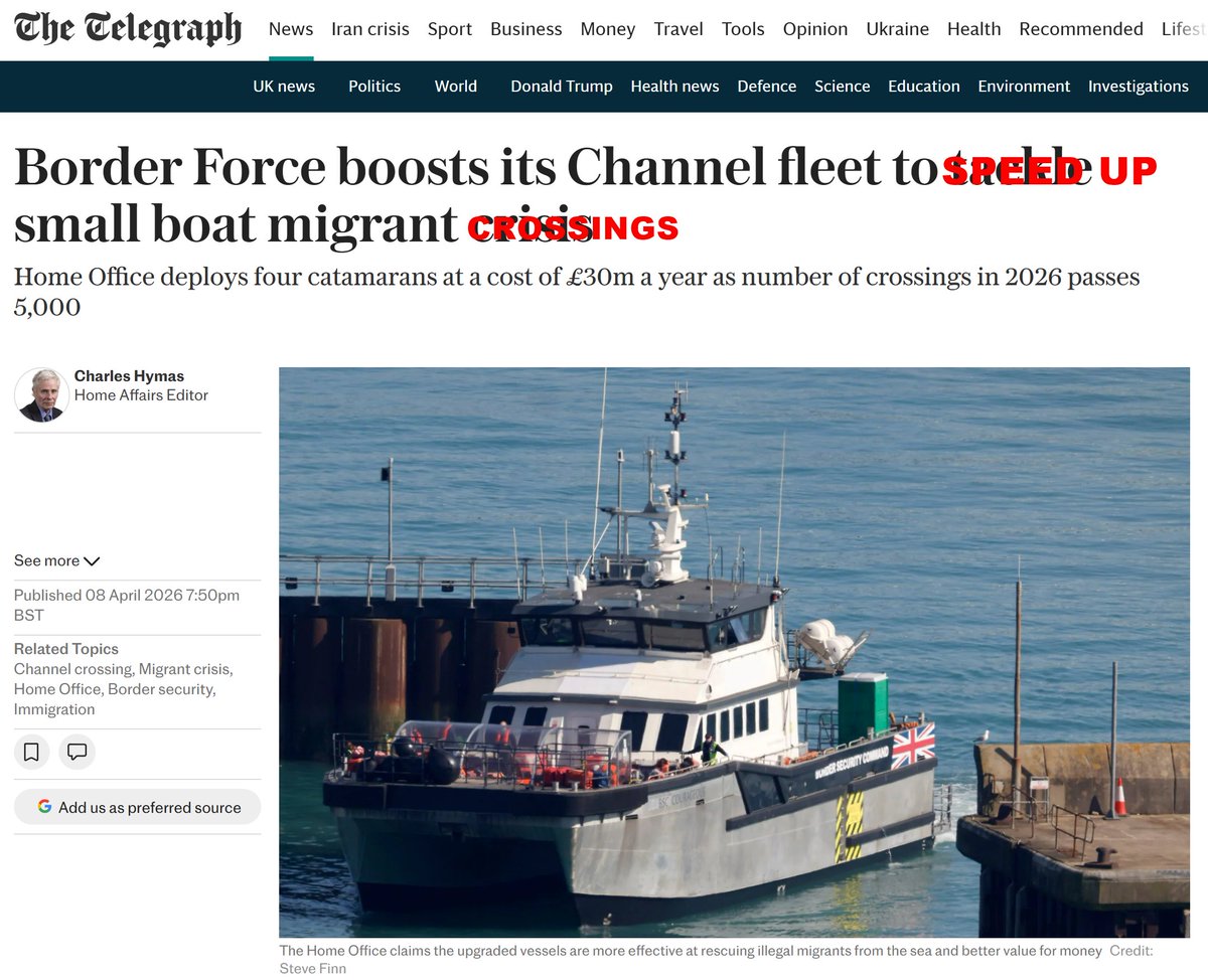 Border Force has deployed 4 new catamarans.
They are faster &amp; capable of carrying 80 migrants allowing for more efficient rescues.
The boats are designed to intercept &amp; process small boats more effectively.
The vessels are leased, with costs running over £30 million annually.