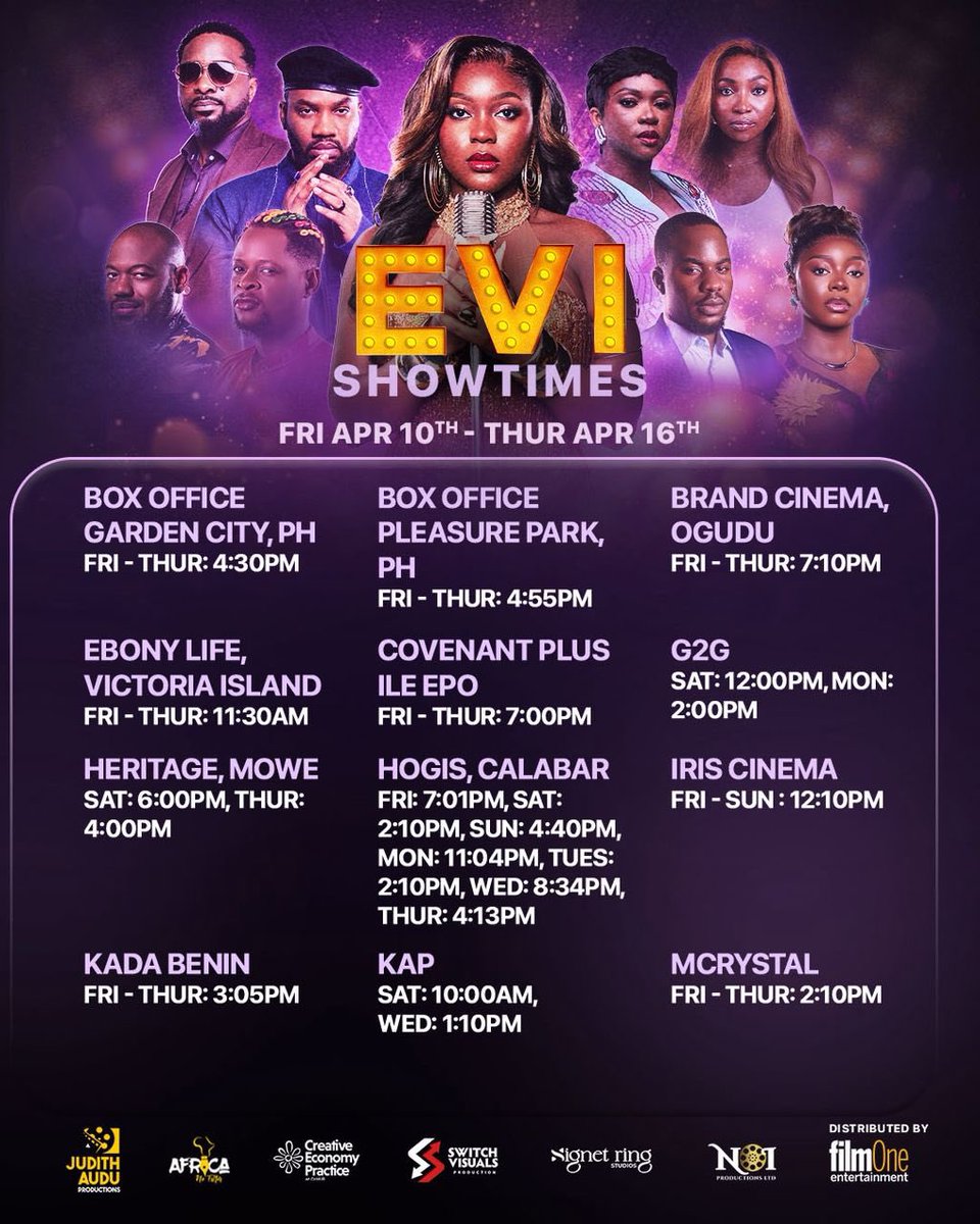 JAP1ltd's tweet photo. Check out the different dates, locations and times you can watch Evi🔥

Evi is still showing in cinemas. Watch it with your friends and experience the magic together. https://t.co/ndKl8fGOX5