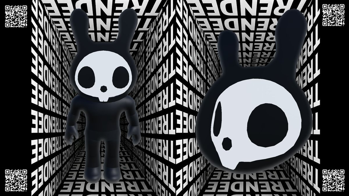 TRENDEE_UGC's tweet photo. Void Bunny Skull 🐰💀
A dark, minimal bunny with a hollow gaze from the void.

Clean silhouette, bold contrast — made to stand out in any outfit.

Available now on the Roblox Marketplace💀

https://t.co/2m162aZAU4

#RobloxUGC #TRENDEE #UGC #RobloxAvatar https://t.co/rU8nfrSWPq