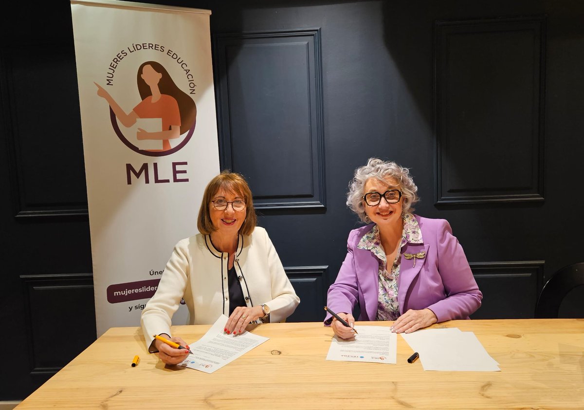 trilemaedu's tweet photo. Nuevo convenio de Fundación Trilema con la red de liderazgo femenino Mujeres Líderes en la Educación #MLE Muy contentas por el camino de colaboraciones que se abre junto a otras apasionadas de la Educación como @carmenpellicer_ Gracias @amfarregau por hacerlo posible. https://t.co/mRxksVYNr2