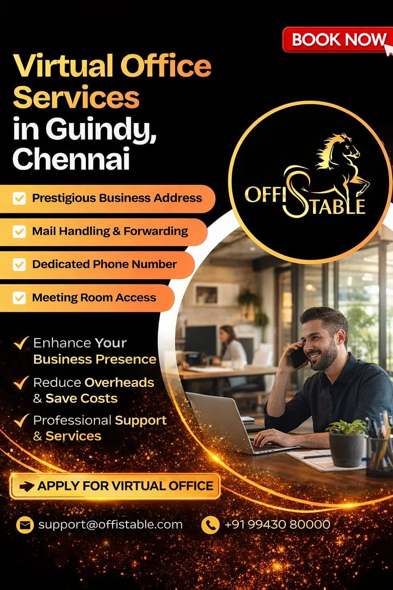 0ffistable's tweet photo. Your Business Deserves a Prime Address.
Not just any address —
a location that reflects credibility, stature, and intent.
Introducing OffiStable Virtual Office — Guindy, Chennai
A refined solution for businesses that value
presence without compromise. https://t.co/PRriujsMFa