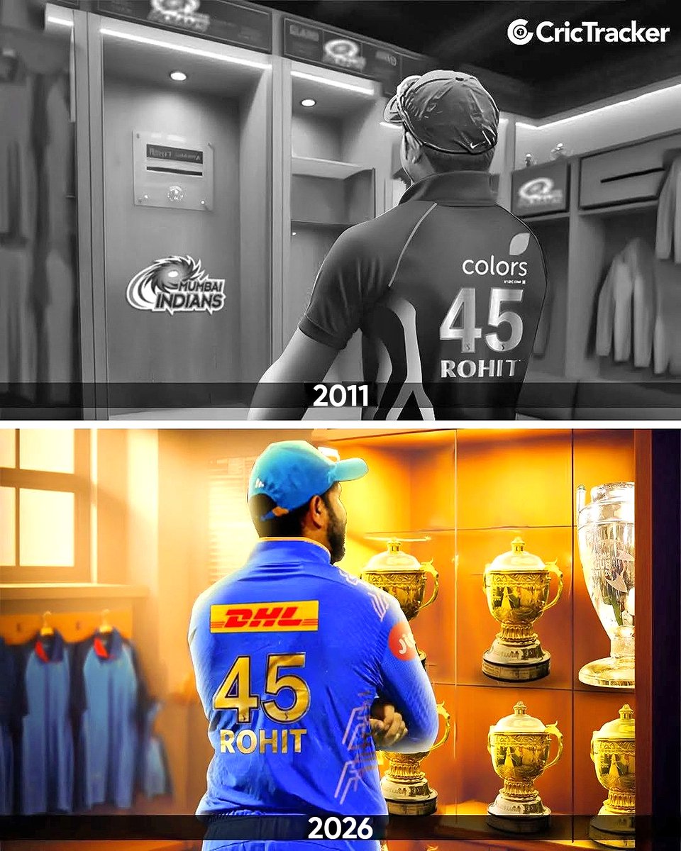 On this day in 2011, a legacy began.

🔥 2011: Rohit Sharma joined Mumbai Indians
🧠 2013: Took over as captain mid-season
🏆 2013: Led MI to their first-ever IPL title
🌍 2013: Also clinched the Champions League
🏆 2015: Lifted IPL trophy again
👑 2017: Became the first captain