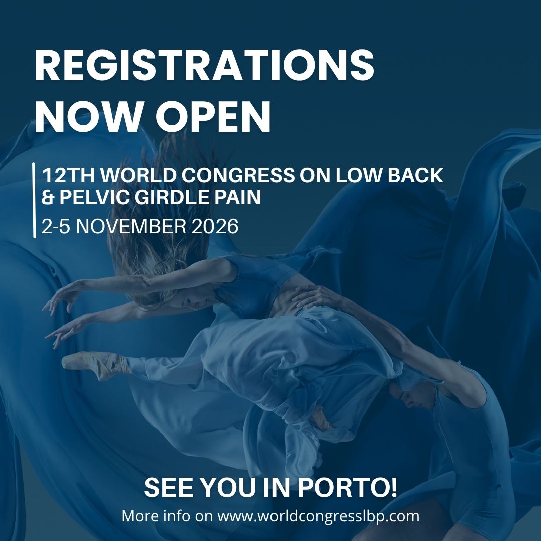 LBPGP's tweet image. Excited to share that registrations for the 12th World Congress on Low Back and Pelvic Girdle Pain are now open!

Register now at discounted rates!
More info: worldcongresslbp.com

#LowBackPain #PelvicGirdlePain #Research #Networking #Porto2026
@paulwhodges