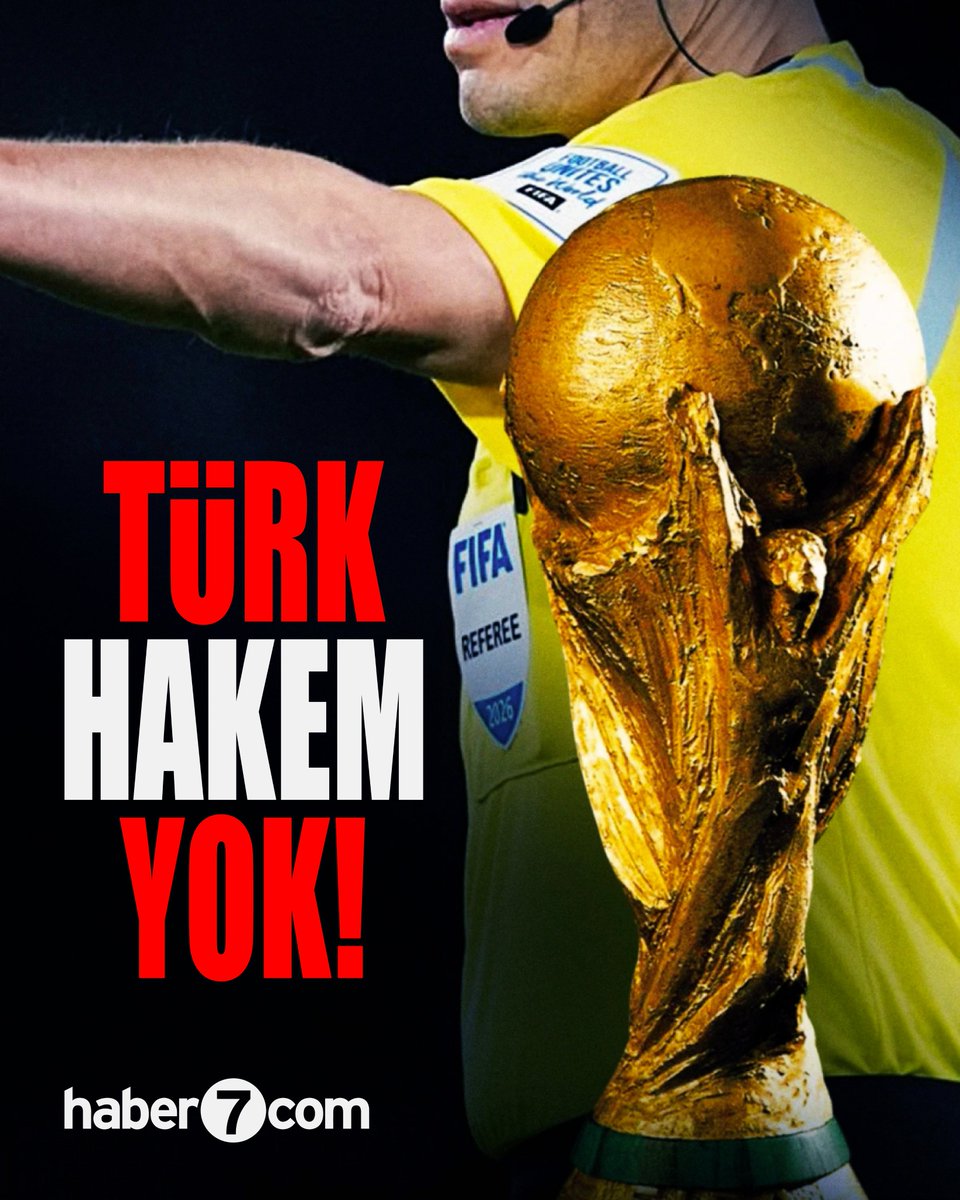 ❓Sizce neden?

🚫 2026 Dünya Kupası’nda Türk hakem yok!

📌 FIFA tarafından açıklanan hakem listesinde 50 farklı ülkeden isimler yer alırken, Türkiye bir kez daha liste dışında kaldı.