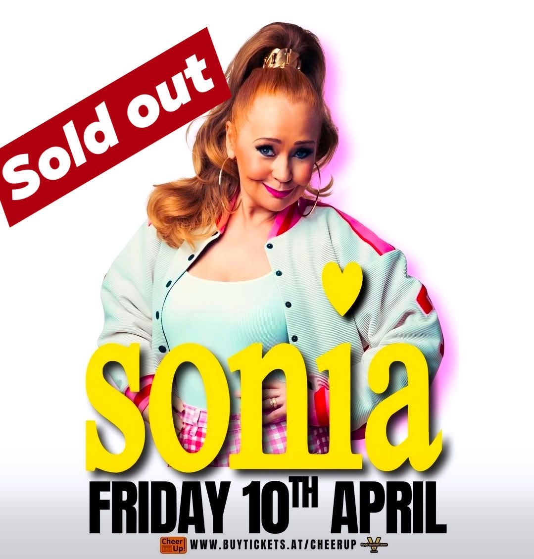 CheerUpPopParty's tweet photo. TONIGHT we're BACK @thervt and joining us our very own @SoniaevansSonia who be taking to the stage for a very special performance. All online tickets have SOLD OUT with very limited first come, first served pay on door entry with doors open 9pm 💛 THANK YOU #cusoon 💛 https://t.co/CAUikuOciE