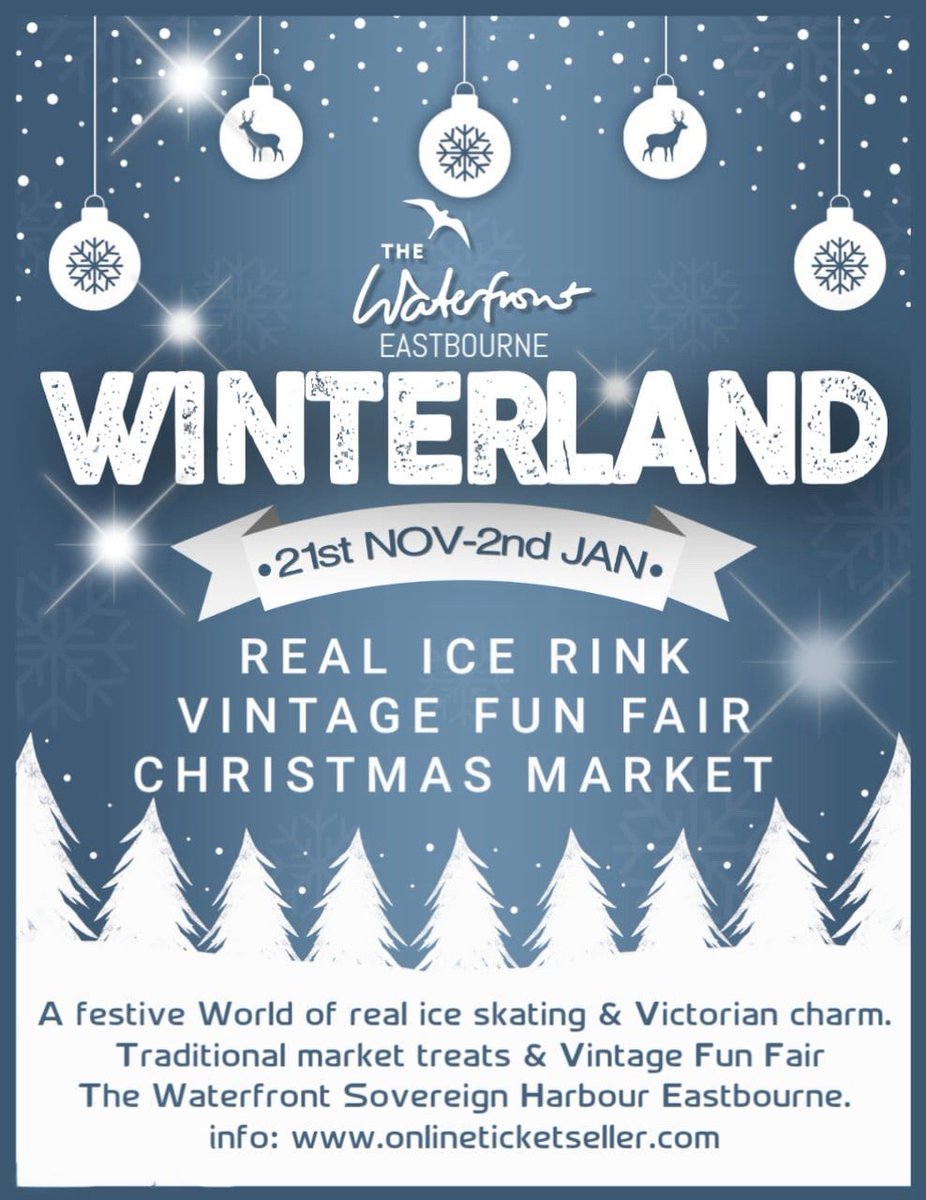 MoncktonSimon's tweet photo. ❄️ Winterland is Coming to Eastbourne 
21 Nov 2026 to 2 January 2027 at @TheWaterfrontEB 

⭐️ Step into a world of festive magic as the Eastbourne’s harbour is turned into the most enchanting Christmas experience

🎄 Ice Skating, Victorian Funfair, festive Market Traders &amp; More https://t.co/zLugpo7lVB