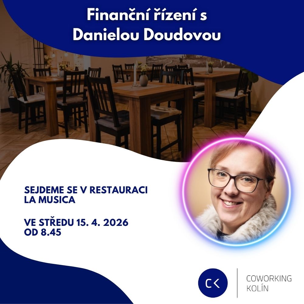 CoworkingKolin's tweet photo. Makáte hodně, peníze nikde? 🤔
Připojte se k nám na podnikatelskou snídani ve středu 15. 4. 2026 s Danielou Doudovou v Kolíně.

Zjistíte, kam odtékají vaše finance.
Naučíte se finanční řízení a získáte funkční systém pro bezpečné podnikání.

Registrace na:
https://t.co/gtq3J2MyK7 https://t.co/nSY7YuAhZ3