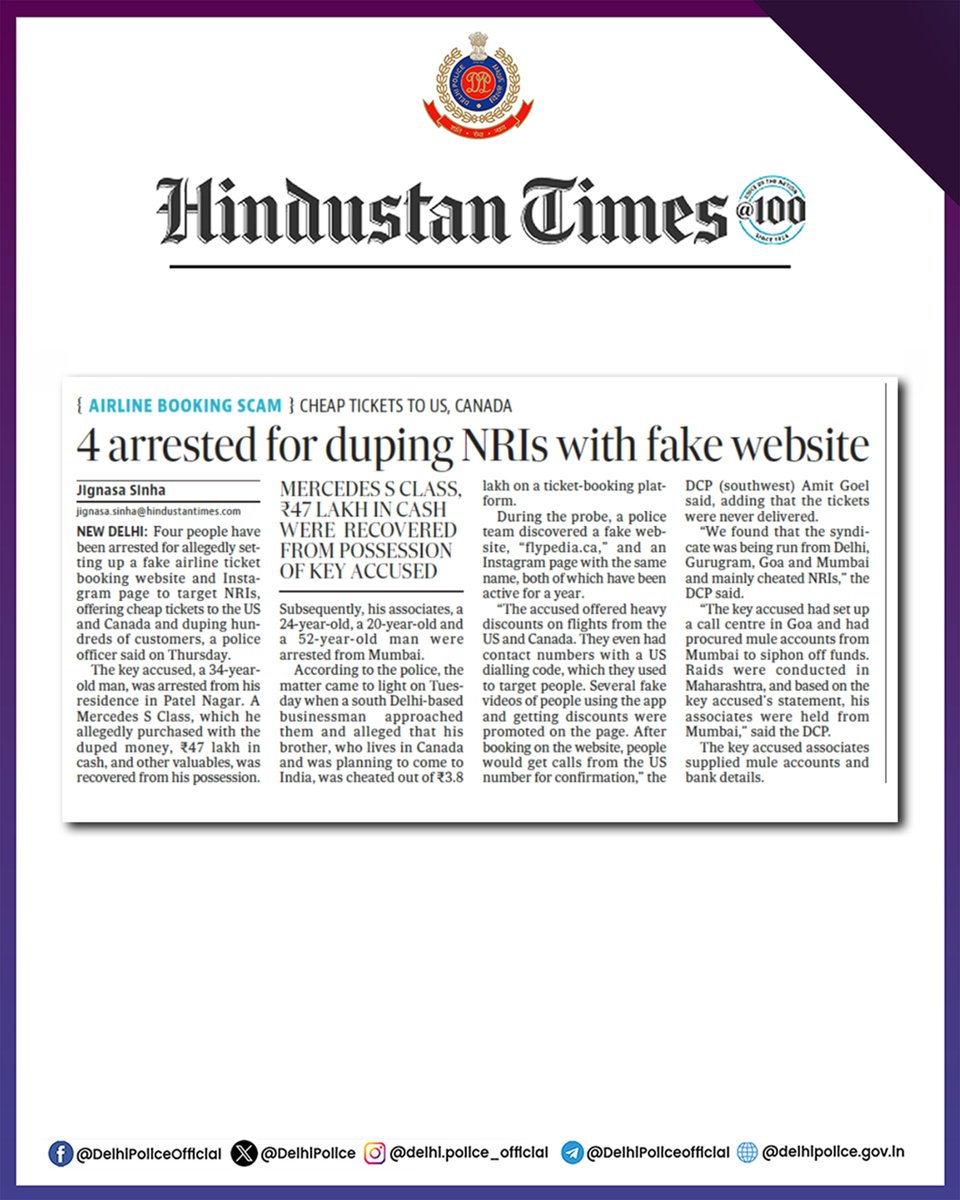 Delhi Police tweet media