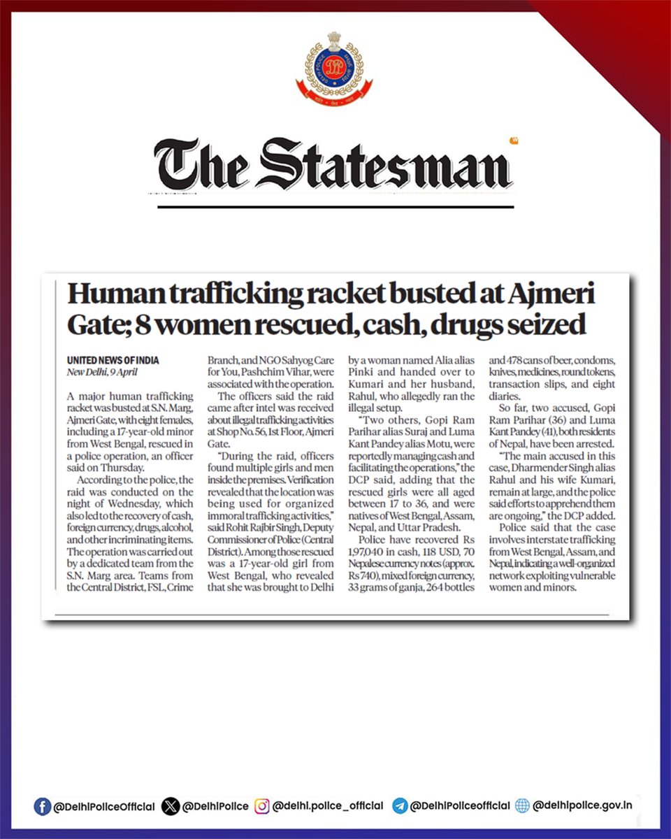 Delhi Police tweet media