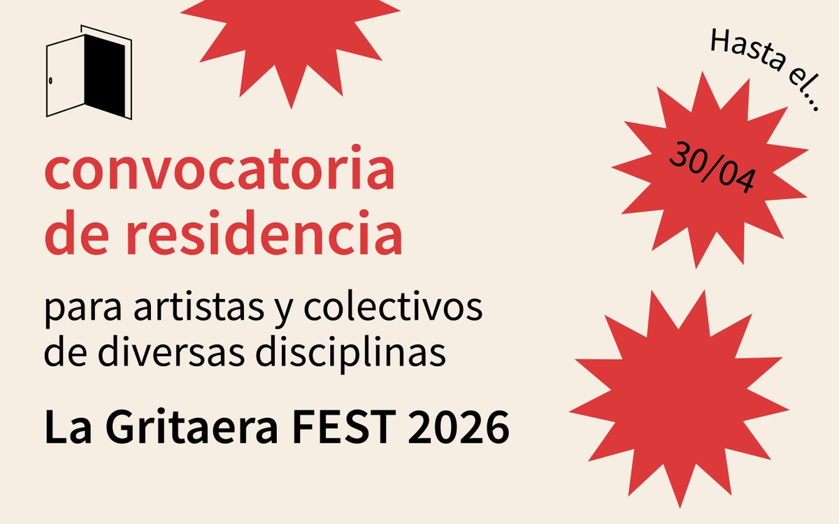 poliedrica_'s tweet photo. ⏰ #CONVOCATORIA La  Gritaera F.E.S.T (@AYEculturaS) abre esta convocatoria  internacional para seleccionar artistas que deseen desarrollar proyectos de creación artística participativa en el entorno rural Murcia. Hasta el 30/04/2026.
 ▶️https://t.co/vgc25OZl58 https://t.co/VylkdouMR6