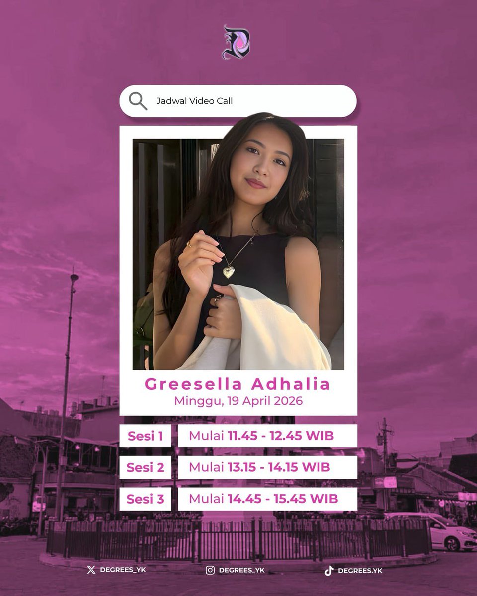 Degrees_YK's tweet photo. Siapa yang udah kangen Kaicel?☝🏻

Yuk obati rasa kangen itu dengan video call bareng @Greesel_JKT48 ✨

Maka dari itu jangan sampai lupa pre order Digital Photobooknya yaa🔜

OFC: 10 April 2026, 22.00 WIB
General: 12 April 2026, 22.00 WIB

Letsgoo, sampai bertemu diwaiting room👋🏻 https://t.co/wScAdvrLbs