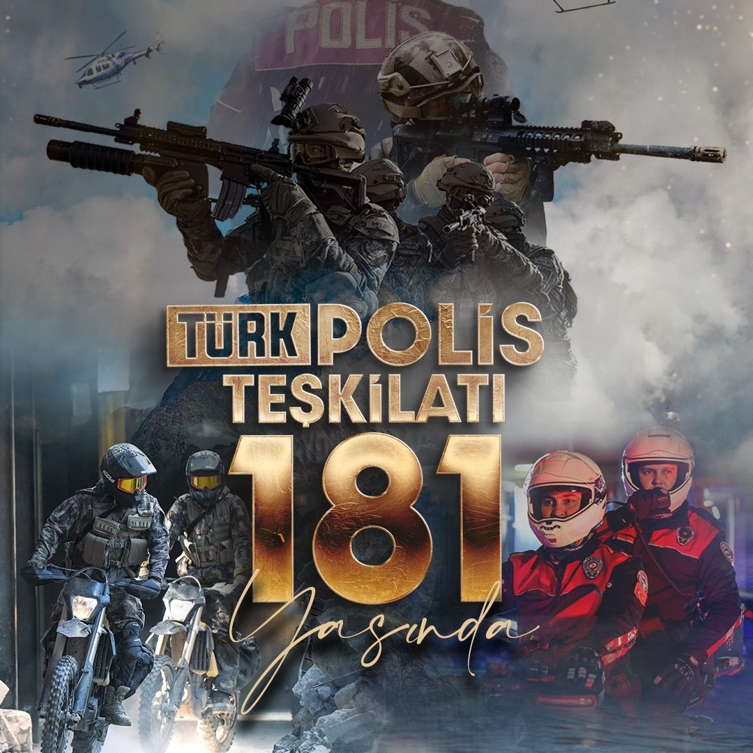 🇹🇷 Türk Polis Teşkilatı, 181 yıl önce bugün kuruldu.